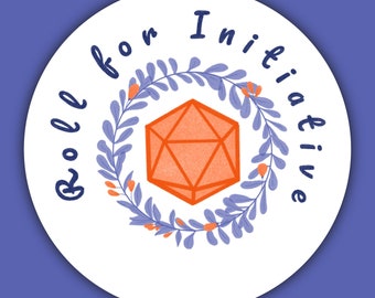 Vinyl Roll For Initiative Sticker | Tabletop RPG | DND | D&D | D20