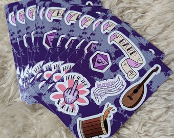 Bard Sticker Sheet | TTRPG | D&D Class Sticker Sheet