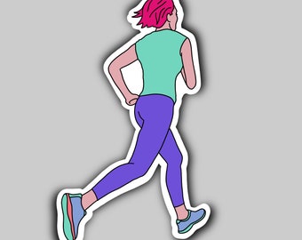 Vinyl Die-Cut Running Sticker | Runner Sticker | Woman Running | Woman Runner