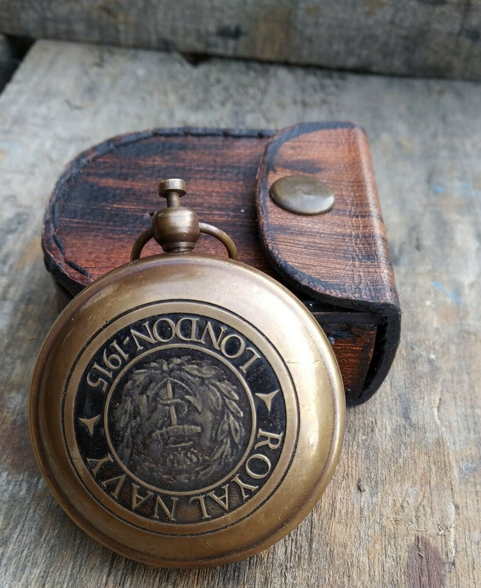 Solid Brass Push Button Compass Antique Solid Brass Compass Etsy