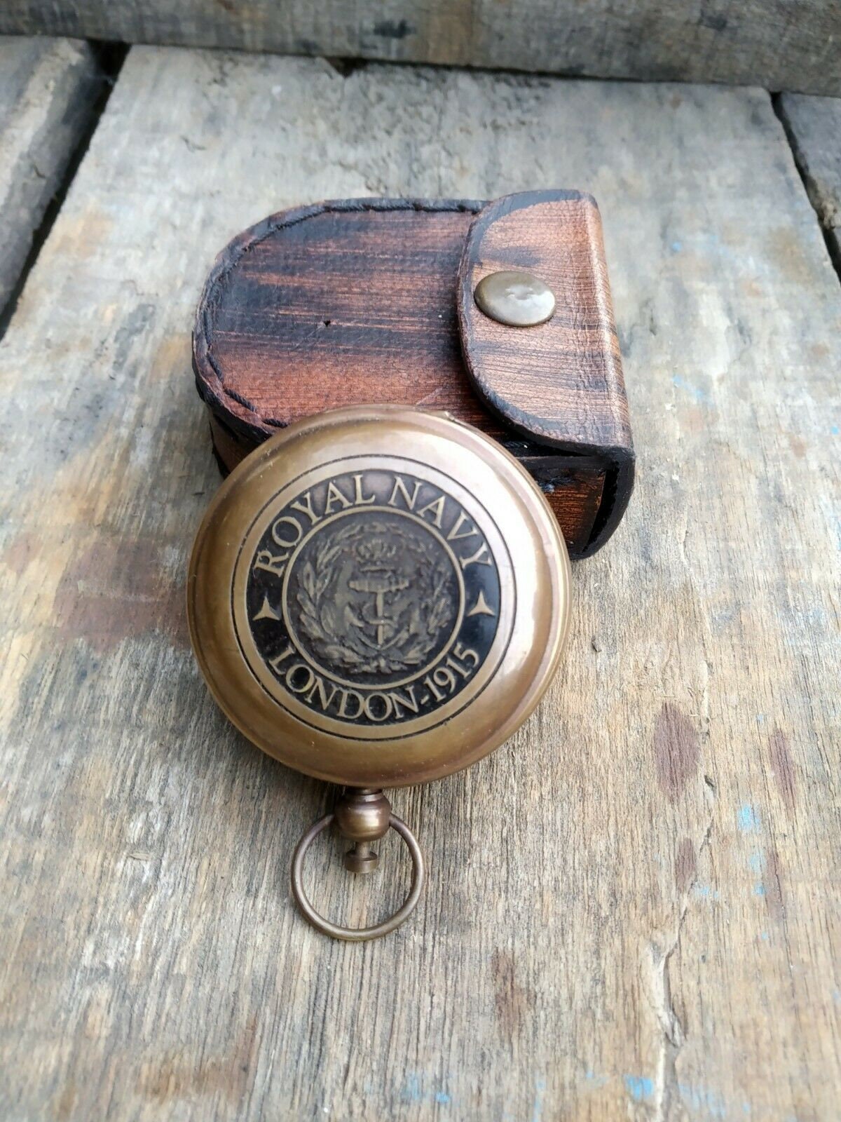 Solid Brass Push Button Compass Antique Solid Brass Compass Etsy