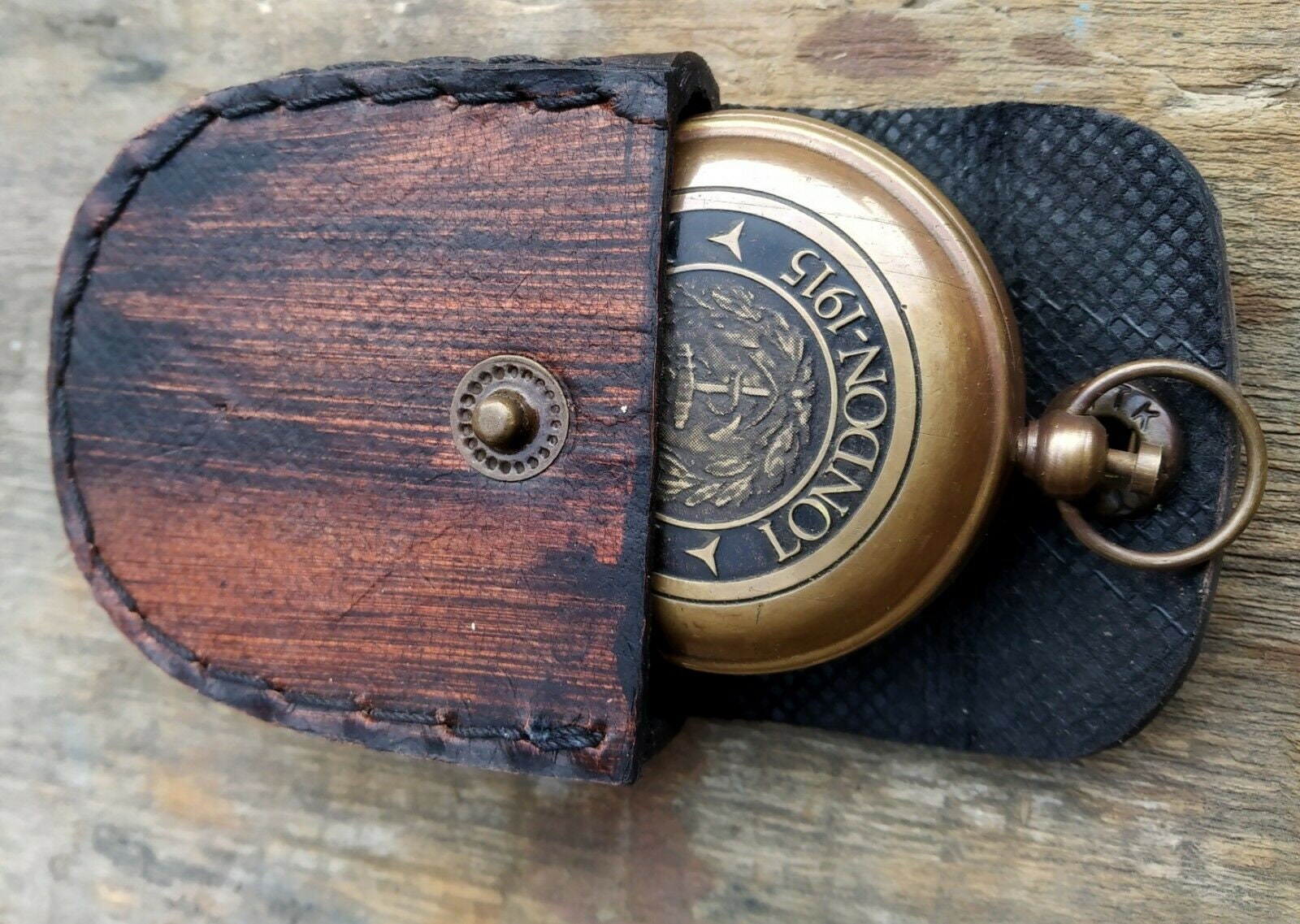 Solid Brass Push Button Compass Antique Solid Brass Compass Etsy