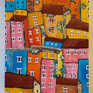Originial Acrylic Painting _ City View