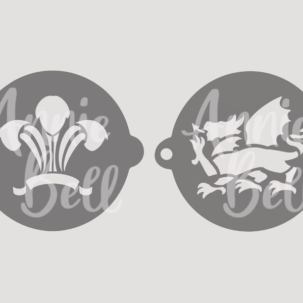 Wales Rugby Six Nations Mini Craft/Face Paint Stencils 190 micron mylar