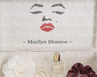 STENCIL 'Marilyn Monroe' Superior, flexible, reusable, 250 Micron Mylar, Furniture painting, Home decor, DIY, Wall Art, by Annie Bell