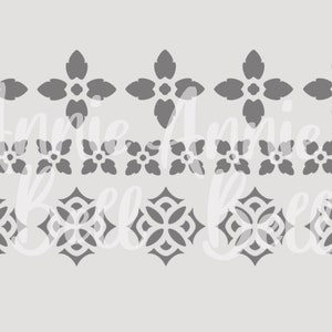 Border Stencil Lace Painting Wall Furniture Cardmaking Reusable Crafts Art  BO21