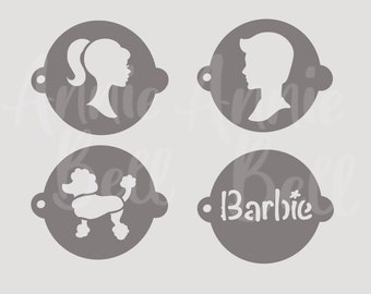 Barbie Gesicht malen/basteln Mini Schablonen (X 4) 190 Micron Mylar von Annie Bell
