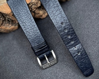 Vintage 1960's Hamilton Navy 18mm Leather Watch Strap