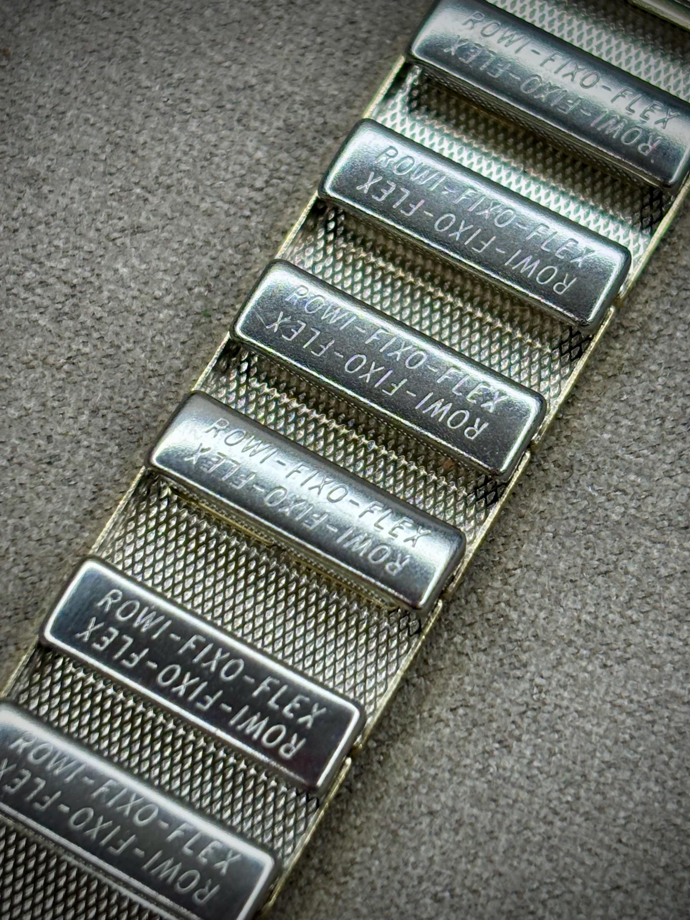 Bracelet De Montre Vintage Rowi En Métal - Fixo Flex 13 - Occasion Super état