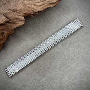 Vintage 1960&#39;s Fixoflex 111 Acier Inoxydable German Made 15MM Ends Expanding Watch Strap