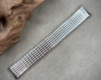 Vintage 1960 Speidel USA Made Edelstahl 17 MM Enden Expanding Uhrenarmband