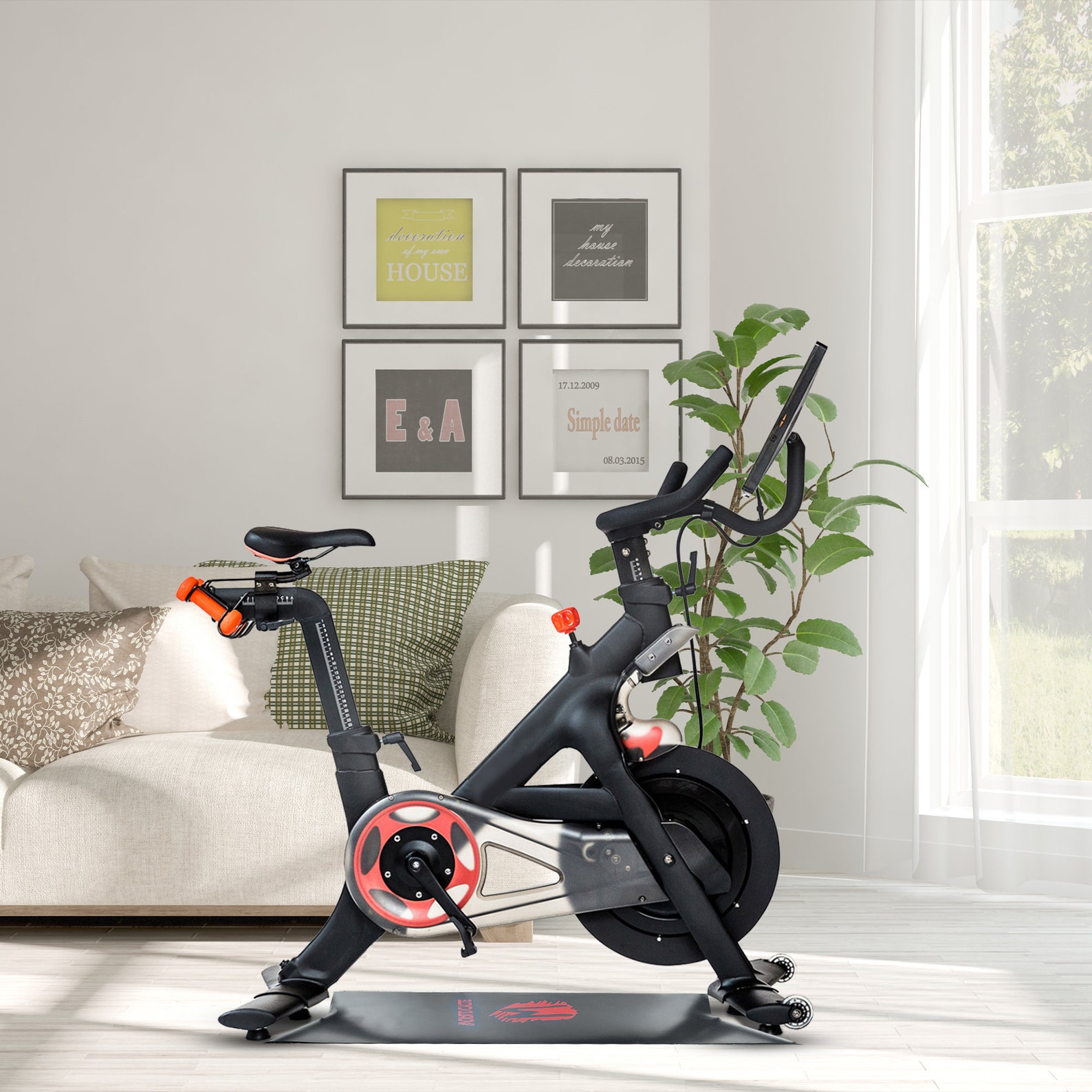 peloton rower mat