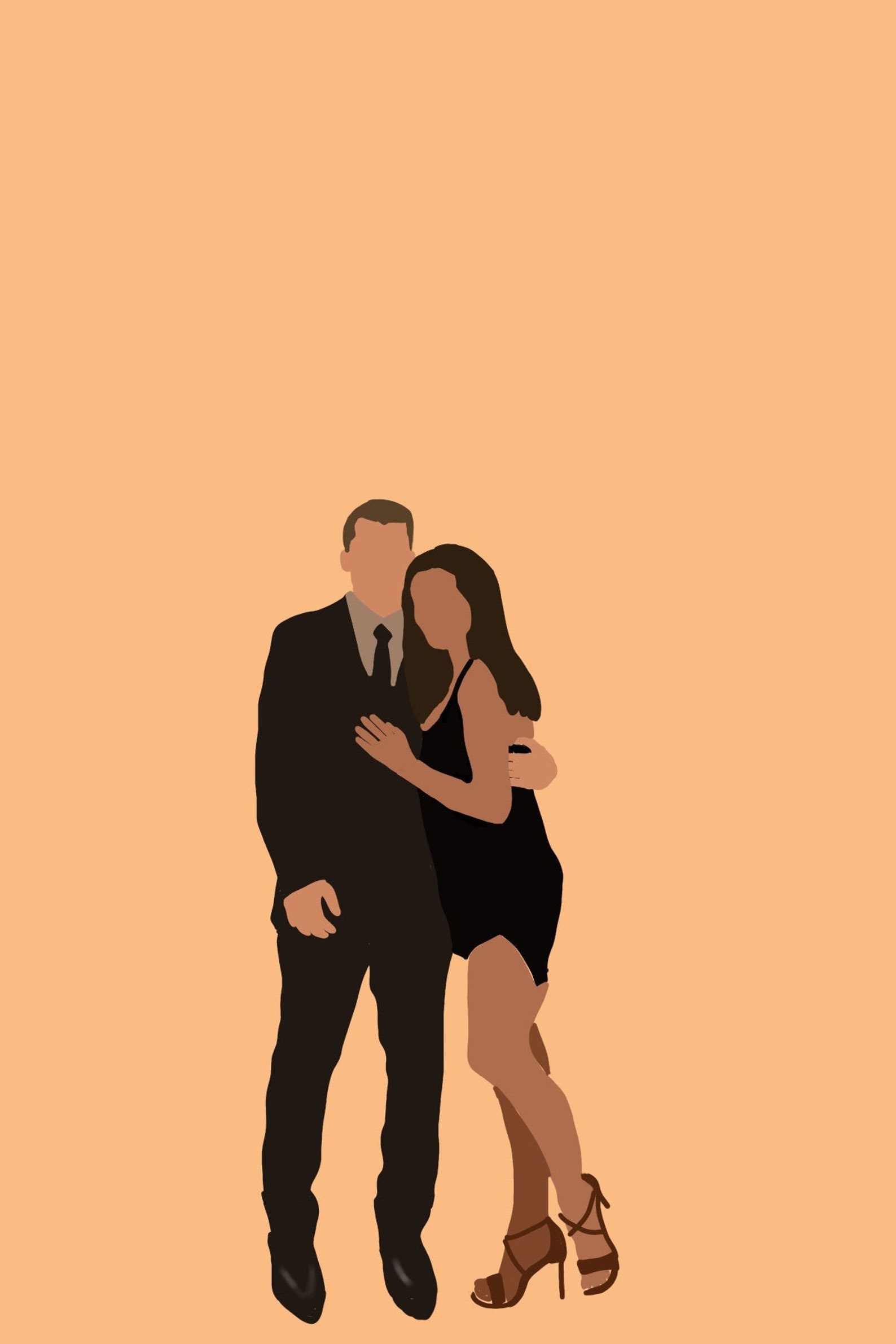 Personalized No Face Drawings Etsy