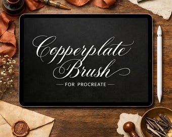 Copperplate Calligraphy Procreate Brush | Pointed Pen Script (Digital Download)