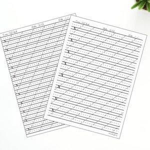 Spencerian Script Practice Sheets blank Calligraphy - Etsy