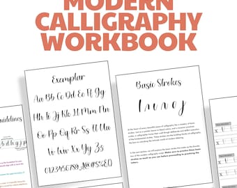 Modern Calligraphy Workbook for Beginners | Procreate & Print (Digital Download)