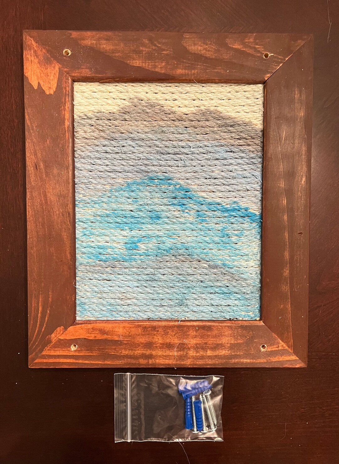 Cat Scratch Art Wall Scratcher Blue Green and Grey Waves Etsy