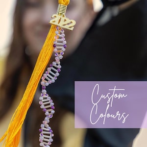 Custom Beaded DNA Helix for Graduation Tassel- (No Tassel)