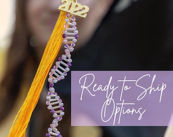 Ready to Ship Beaded DNA Helix for Graduation Tassel- (No Tassel)