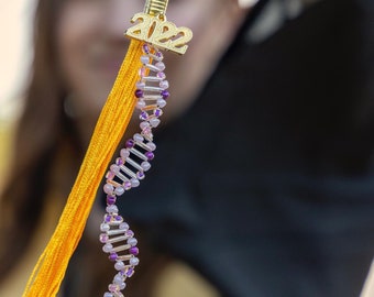 Beaded DNA Helix for Graduation Tassel- (No Tassel)