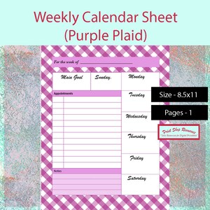 Weekly Goal Planner, Calendar, Books, Planners, Journaling, Business, School Supplies