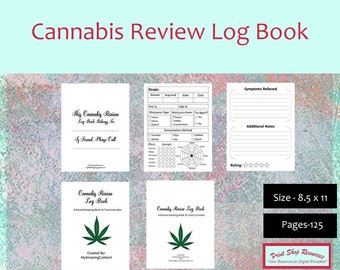 Cannabis Review Log Book, Cannabis Book, Cannabis Log Book, Cannabis Book, Cannabis Journal, Cannabis Planner, Cannabis Diary, Cannabis Note