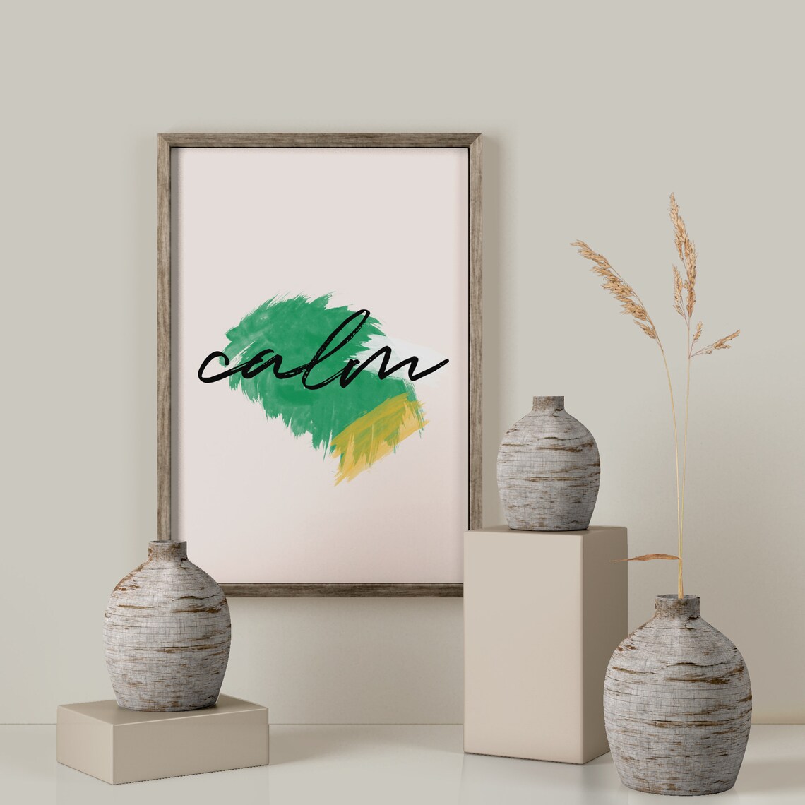 Calm Calming Wall Art Abstract Art Printable Quote Simple Etsy