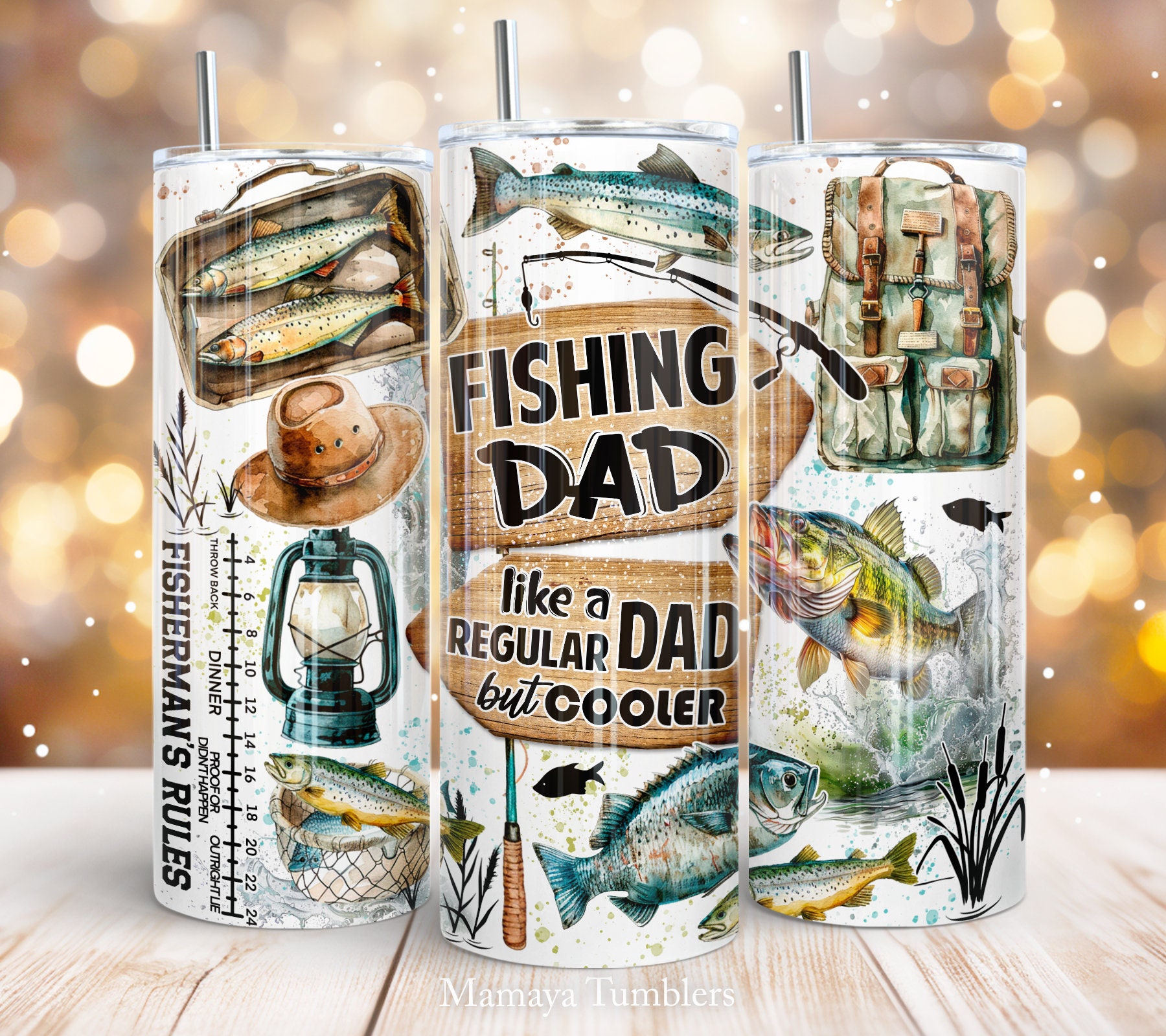 Fishing dad 20oz skinny tumbler sublimation design Bass fish Fisherman quote Lake life Straight wrap PNG Waterslide Digital download