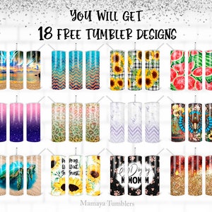 Panda 20 Oz Skinny Tumbler Sublimation Design Boho Gold Plant Floral ...