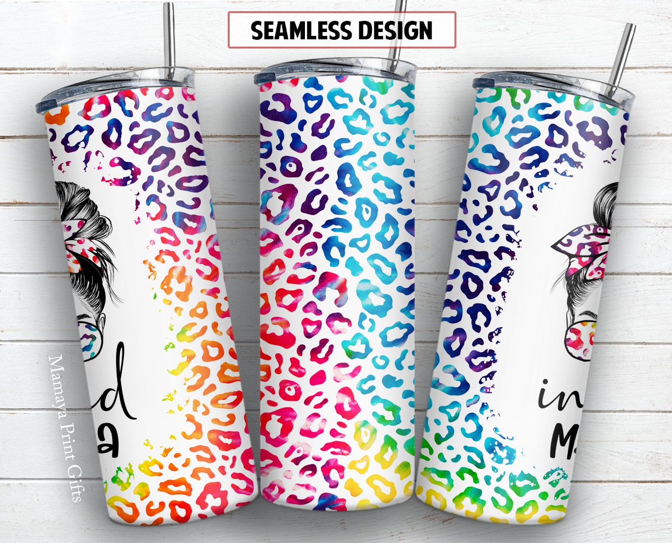 Inked Mama 20 Oz Skinny Tumbler Sublimation Design Tie Dye - Etsy