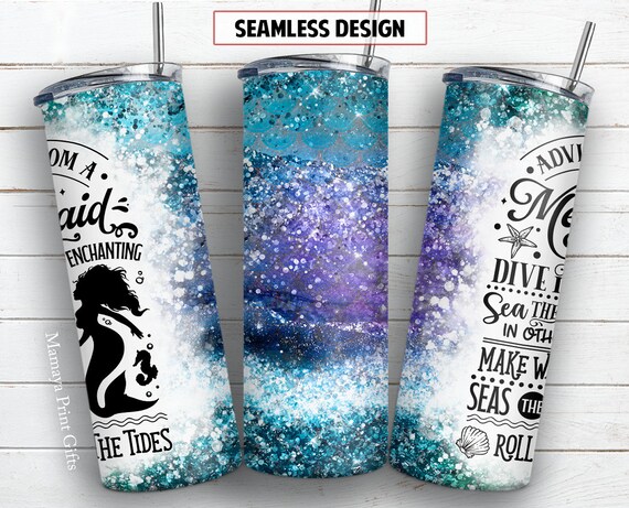 Glitte Mermaid Tumbler Design Graphic by daryaboska · Creative Fabrica