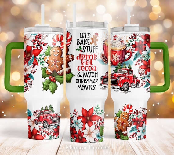 Make Customized Full Wrap 40oz Tumbler with Handle  Sublimation Paper &  Sublimation Pattern Paper 