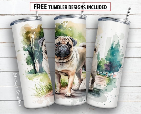 Pug Tumbler - Blue Pug Tumbler - Blue