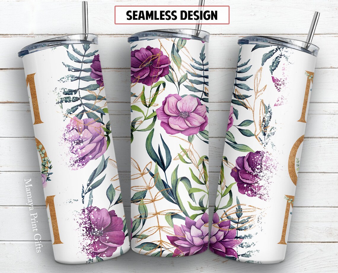 Mom 20 Oz Skinny Tumbler Sublimation Design Floral Digital PNG - Etsy