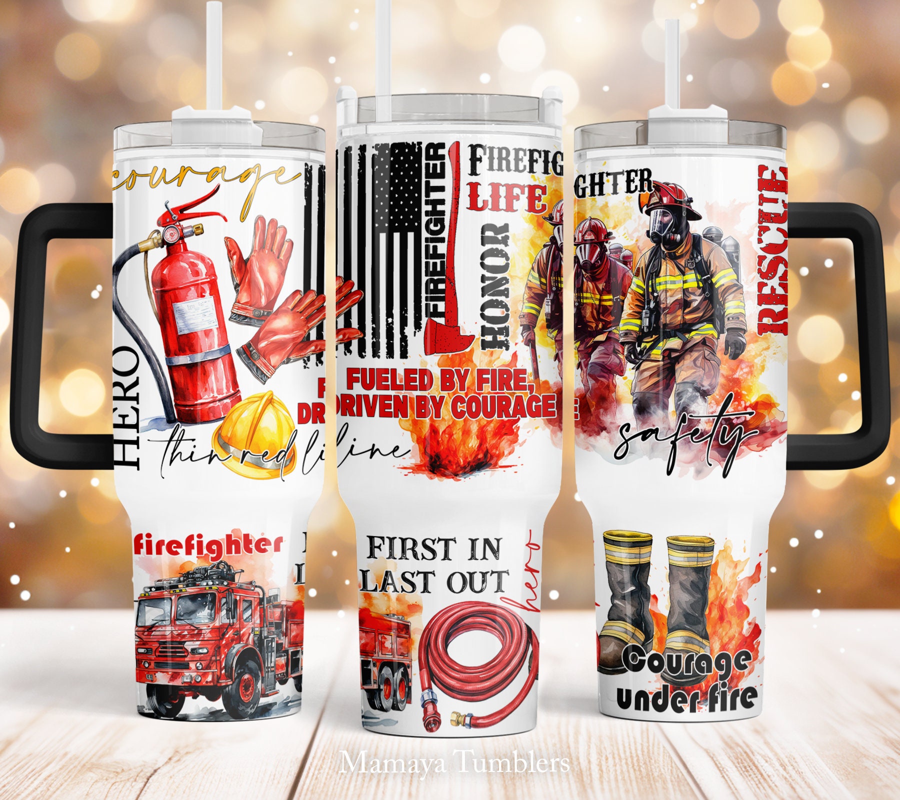 Firefighter Tumbler - Tumblers for Men – Vinyl Chaos Design Co.