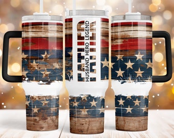 父 40 オンス クエンチャー タンブラー 昇華デザイン 夫 ヒーロー 伝説