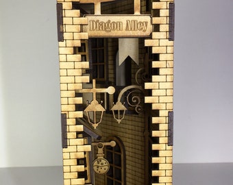 Diagon Alley Book Nook Kit: Illuminated Wizards Alley.