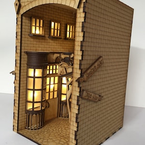 Knockturn alley themed Book nook, Wizards alley themed with extras. image 6