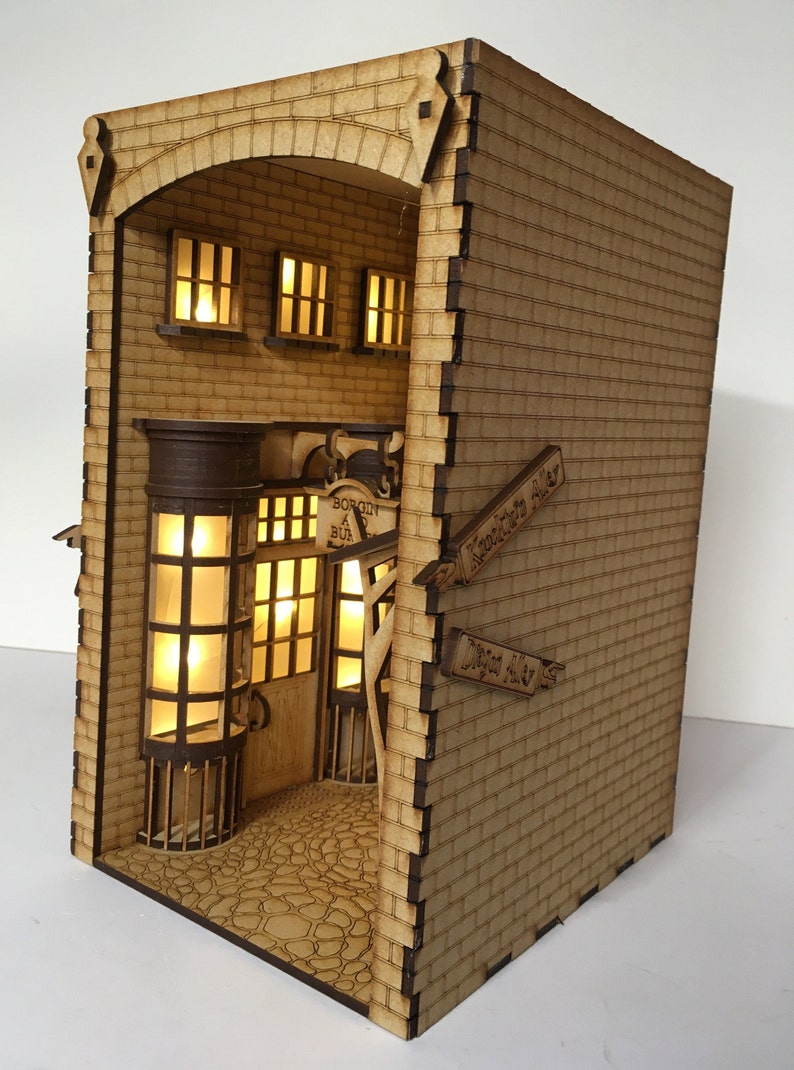 Knockturn alley themed Book nook, Wizards alley themed with extras. image 6