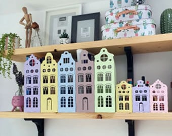 Stojaki na czasopisma Dutch House: drewno MDF, zestaw 5 sztuk (opakowanie płaskie)