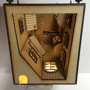 Knockturn alley themed Book nook, Wizards alley themed with extras. image 9