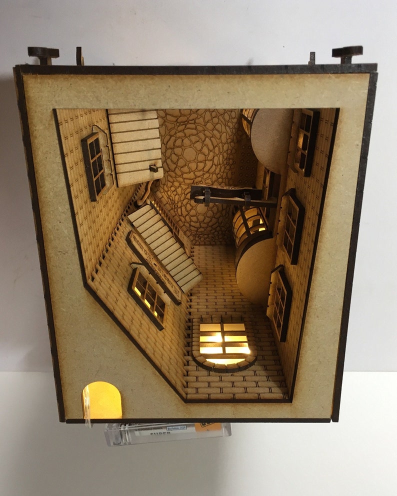 Knockturn alley themed Book nook, Wizards alley themed with extras. image 9