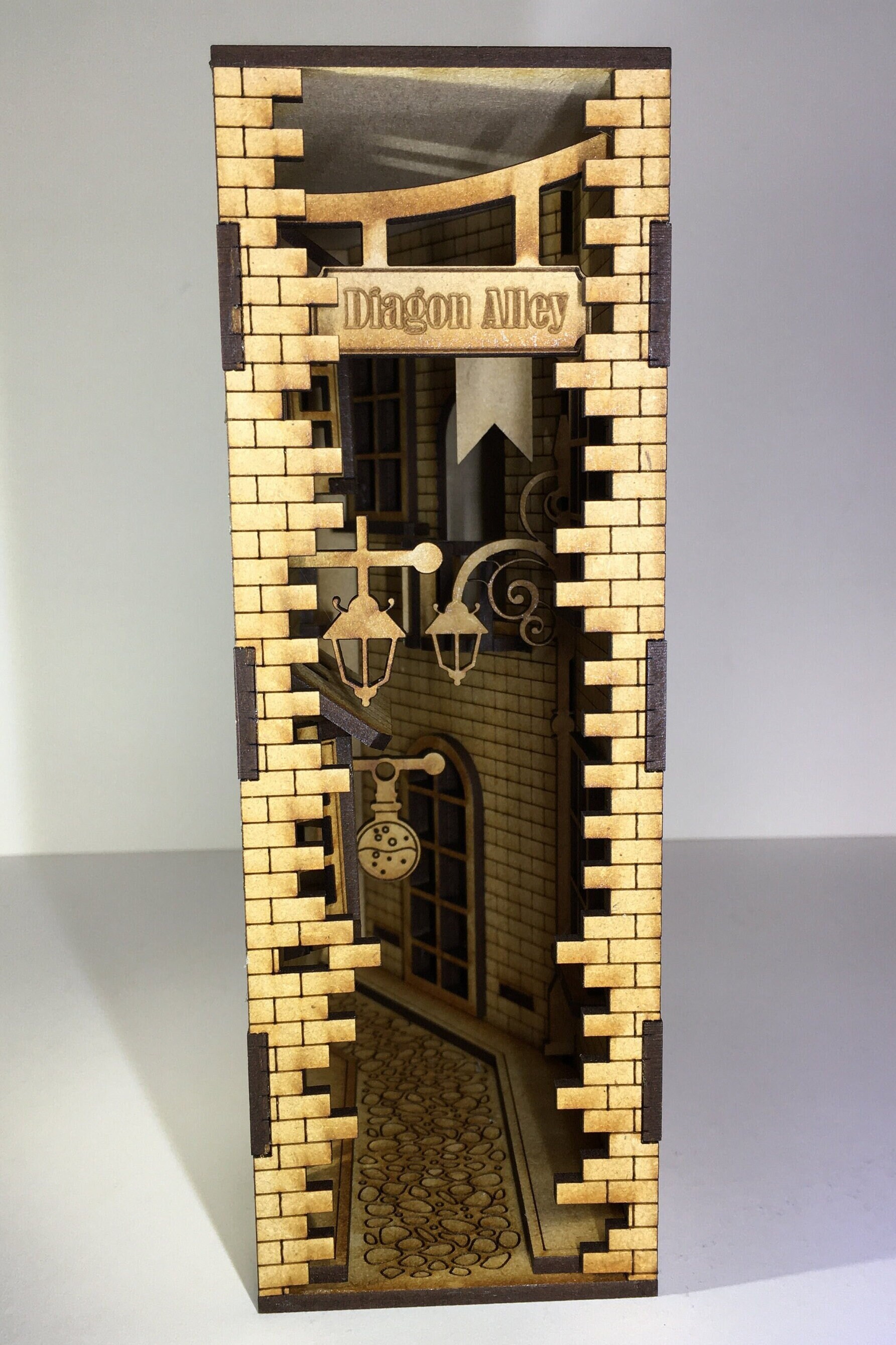 Diagon Alley Book Nook Wizards Alley Kit Etsy