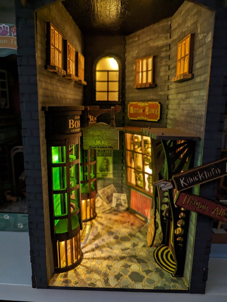 Knockturn alley themed Book nook, Wizards alley themed with extras. image 1
