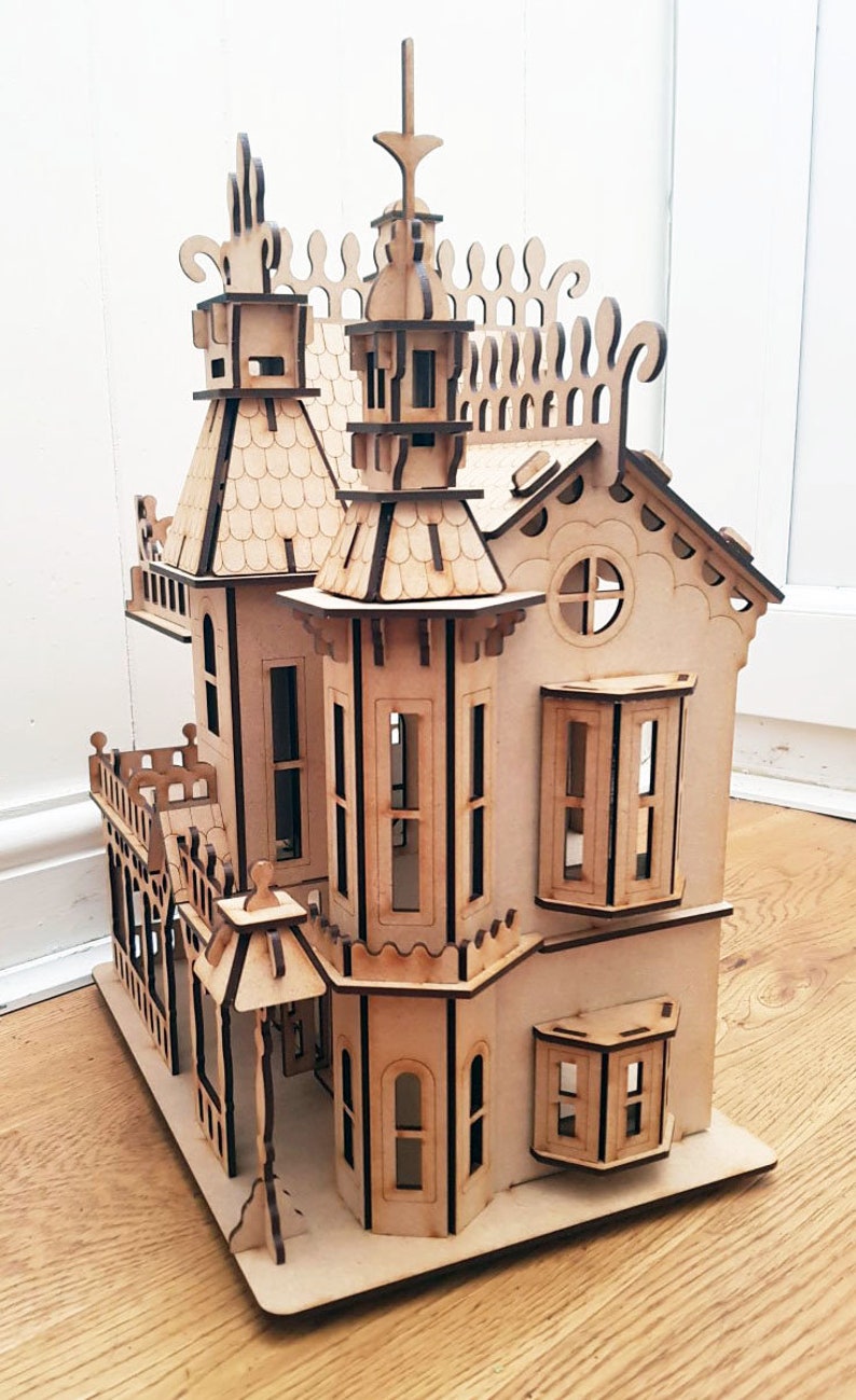 Gothic Victorian Fantasy Dolls House Laser Cut Model Kit Etsy UK