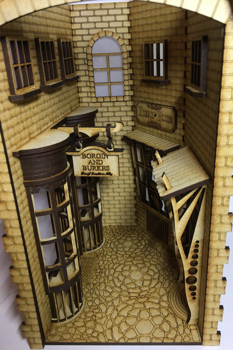 Knockturn alley themed Book nook, Wizards alley themed with extras. image 8