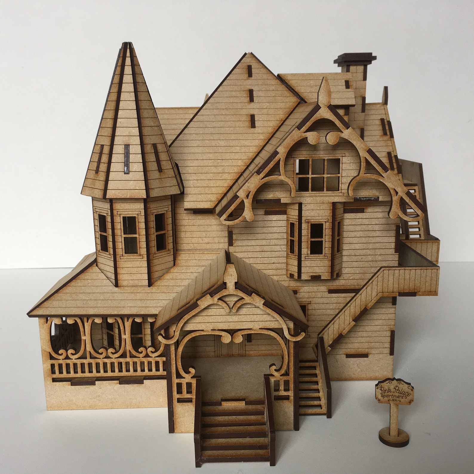 Pink Palace Apartments Coraline Movie Doll House Model Kit With Open