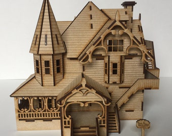 Pink Palace Apartments Dollhouse Model Kit - Coraline Movie Replica
