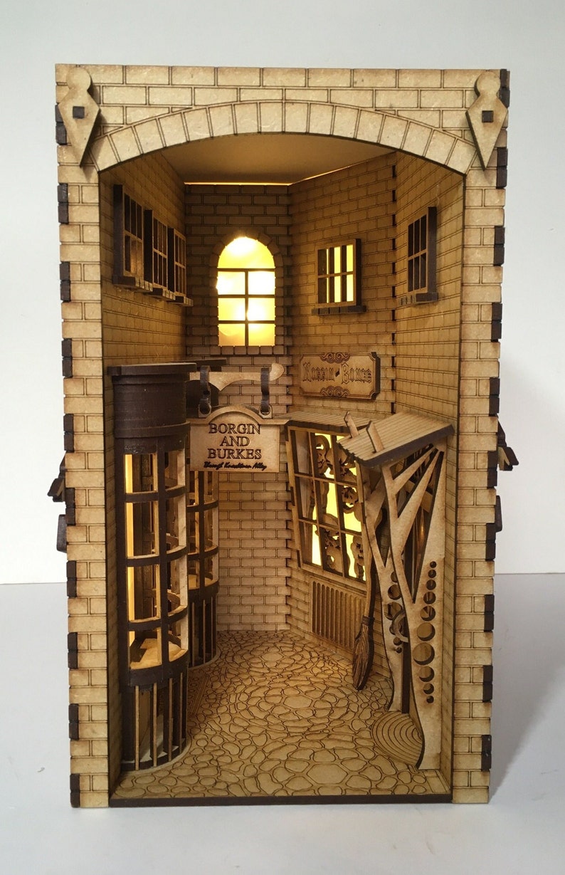 Knockturn alley themed Book nook, Wizards alley themed with extras. image 7