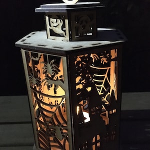 Haunted Halloween Candle Tea light holder light
